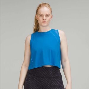 Lululemon Sculpt Cropped Tank Top in Poolside